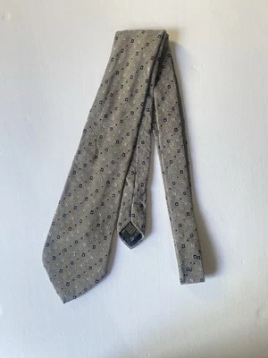 ERMENEGILDO ZEGNA Light Grey/blue 100% Cotton Neck Tie - Image 1 of 4