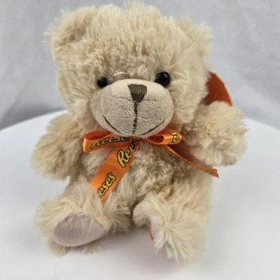 Copo de manteiga de amendoim Reese's pelúcia ursinho de pelúcia bege galeria 6" novo com etiquetas - Imagem 1 de 4