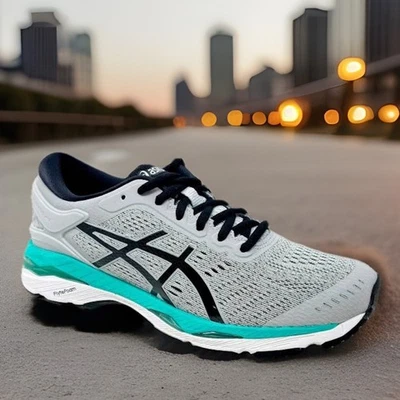 A S I C S Gel-Kayano 24 Gris Medio/NEGRO/Atlántis Mujer Correr 9.5 EE. UU. T799N-9690 Foto 1 de 4