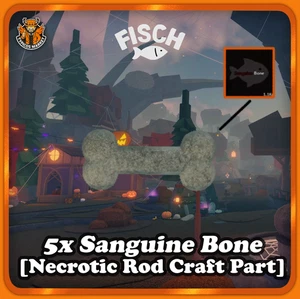 [FISCH] - 5x Sanguine Bone [Necrotic Rod Craft Part]- FISCHFRIGHT - Picture 1 of 1