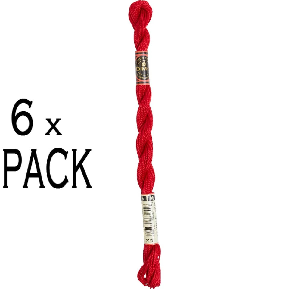 6x DMC Perlgarn Stärke 5, 15 m, 115AR/5-321, VPE - Bild 1 von 1