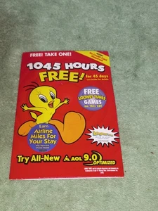 AOL 9.0 Looney Tunes Giochi Disco America Online Vintage Disco 1045 Ore Gratis NUOVO - Foto 1 di 2