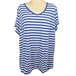Calvin Klein Performance Womens Twist Front Top Sapphire Blue Size 2X - Picture 1 of 3