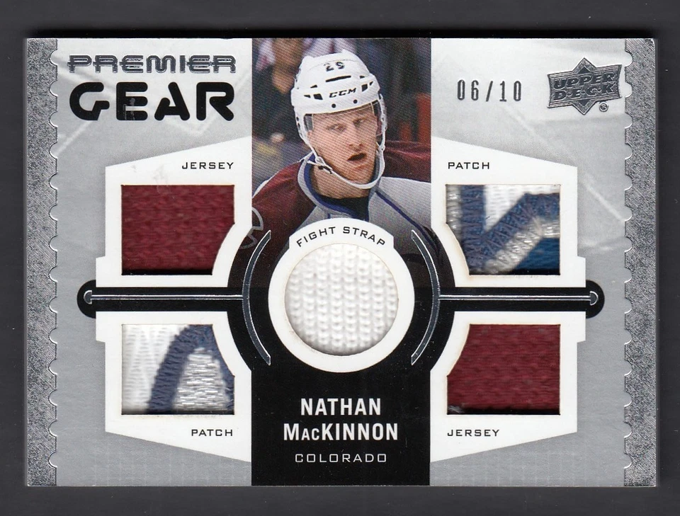 2016-17 UD Premier Gear Jersey Patch Fight Strap #PG-NM - NATHAN MacKINNON /10 - Image 1 of 2