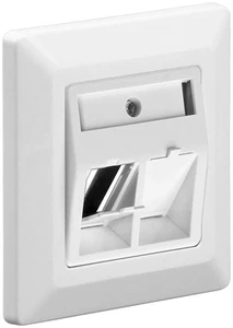 5x Einbaurahmen für Keystone Jacks; NET Keystone Faceplate 80x80 2 port - Afbeelding 1 van 1