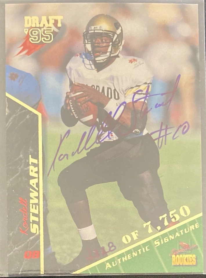 Autógrafo Kordell Stewart 1995 Signature Rookies Draft/7750 RC Colorado Foto 1 de 1
