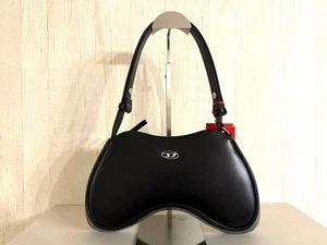 DIESEL Play Semi-Gloss Leather Shoulder Bag Y2K Unused w/ Tag Rare One-of-a-Kind - Picture 1 of 6
