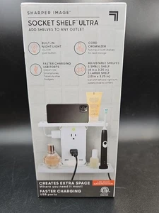 Sharper Image Socket Shelf Ultra White - Picture 1 of 4