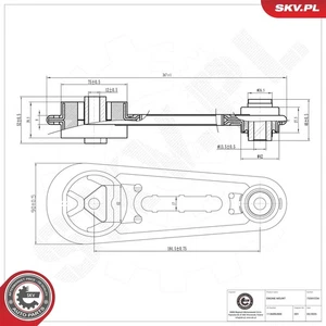 Cojinete de motor ESEN SKV 75SKV234 aluminio goma/metal para NISSAN MICRA 3 K12 NOTE - Imagen 1 de 6