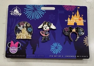 Disney Parks Minnie Mouse Main Attraction 12/12 Fireworks Castle Finale Pin Set - Picture 1 of 5