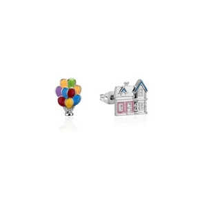 Disney Couture Kingdom - Up - Mix-Match House Stud Earrings White Gold - Picture 1 of 4