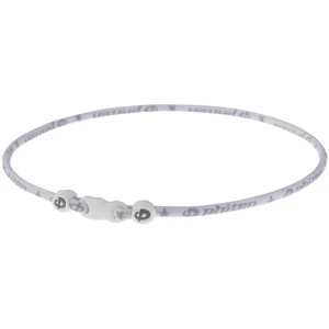 Phiten Classic Star Titanium Single Strand Necklace White - 18 Inch - Imagen 1 de 1