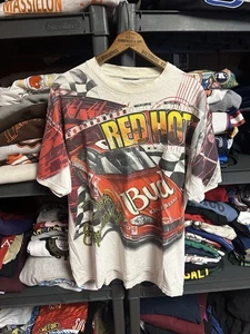 Vintage Y2K NASCAR Dale Earnhardt Jr Budweiser AOP T-Shirt Size XL - Picture 1 of 2