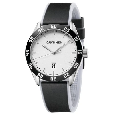 Calvin Klein Compete K9R31CD6 Hecho en Suiza Reloj Hombre Negro Analógico Acero Inoxidable Ste... Foto 1 de 2