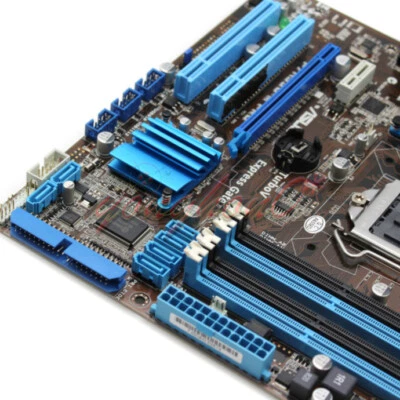 1PC Used ASUS P7H55D-M PRO Socket 1156 Micro ATX MotherBoard Intel H55 - Image 1 of 3