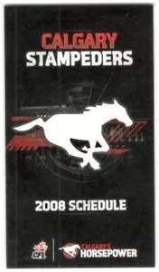 2008 Calgary Stampeders CFL Football Schedule !! Global, Calgary Herald & AM 770 - Picture 1 of 1