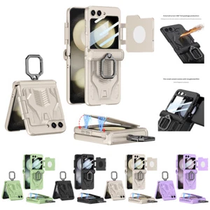 For Samsung Galaxy Z Flip 5 Magnetic Hinge Slide Len Case Cover+Ring Shockproof  - Picture 1 of 18