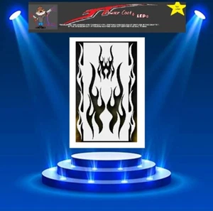 5pc flame Stencil Large Template Airbrush Paint  #131 - Picture 1 of 1