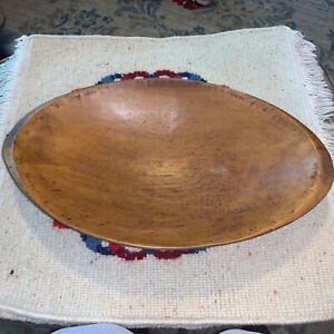 Antique wooden oval shaped Trencher Bowl