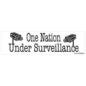 One Nation Under Surveillance Bumper Sticker - [11'' x 3''] - Imagen 1 de 1