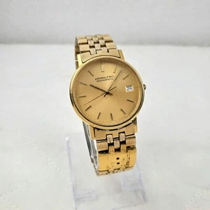 SELTENE VINTAGE HAMILTON MASTERPIECE 10K GOLDFILLED QUARZ HERREN UHR NEUE BATTERIE - Bild 1 von 10