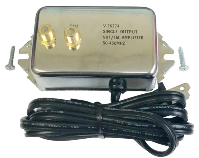 Belkin Audio Video Single Output Coaxial Cable VHF/FM Signal Amplifier 50-450Mhz - Image 1 of 2