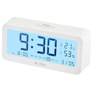 i-Star Portable Mini Alarm Clock With Room Temperature, Clear LCD Display - Picture 1 of 5