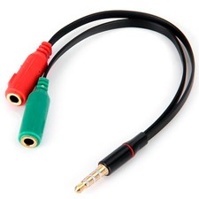 Cavo Sdoppiatore Microfono Cuffia Jack 3,5mm per Smartphone Tablet - 20cm