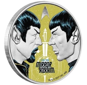 2017 Star Trek The Original Series MIRROR, MIRROR 1oz Silver Proof Coin - Picture 1 of 4