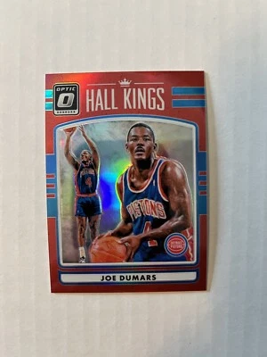 2016-17 Donruss Optic JOE DUMARS Hall Kings Red Holo Parallel #19 Pistons 1/99 - Image 1 of 2