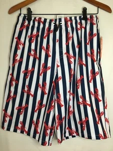 NWT Wonder Nation Boy stripes Lobster Swim Trunks Set UPF 50+ Navy many sizes - Picture 1 of 4