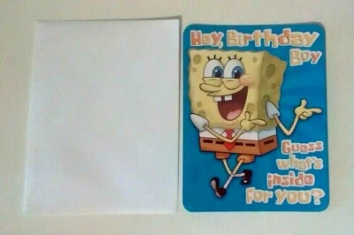 American Greetings Sponge Bob Birthday Card For a Boy Hey, Birthday Boy - Image 1 of 3