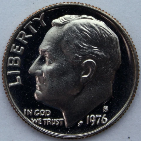 1976-S Proof Roosevelt Dime Cover