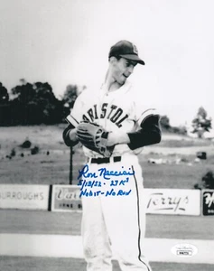 Ron Necciai MLB Pirates 27 K’s No-Hitter JSA COA SIGNED 8x10 AUTOGRAPH PHOTO - Picture 1 of 3
