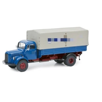 Schuco 1:87 MB L3500 Pr. Red/Pr. Blue Diecast Model Car - Image 1 of 2