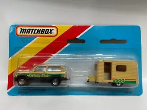 Matchbox TP-116 Jeep Cherokee & Caravan Diecast - Picture 1 of 2