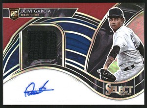 2021 Select Rookie Jersey Autographs Tri-Color #38 Deivi Garcia Auto Jersey /99