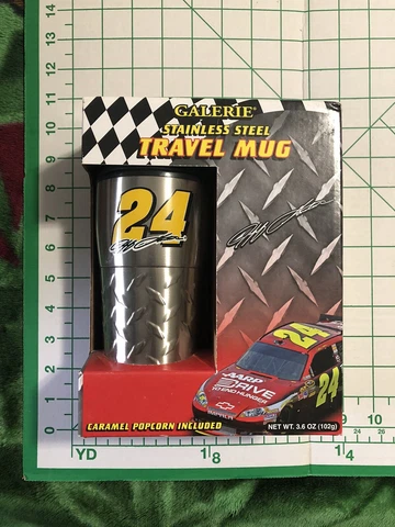 Vintage Gallerie JEFF GORDON, NASCAR SS Travel Mug NIB Cover