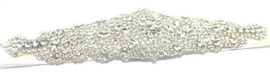 1 Strass Applikation auf Satingürtel 30x7 cm Art. QX45 - Bild 1 von 1