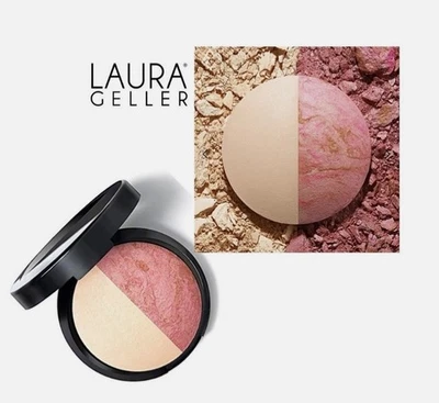 Laura Geller 9g Baked Blush n Highlight Pink Buttercream blusher French Vanilla - image 1 of 2