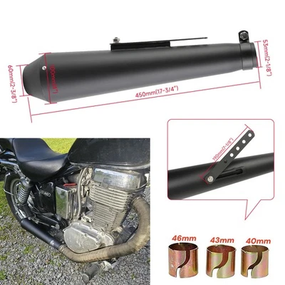 Silenciador tubo escape moto 17,5" para Suzuki Boulevard S40 M50 M90 Foto 1 de 4