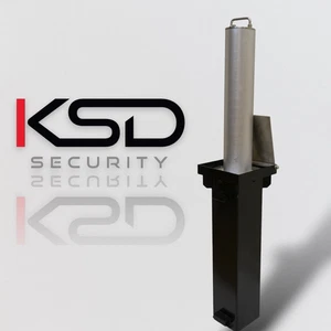 Poste de seguridad galvanizado retráctil 550 mm bolardo barrera bloqueable - Imagen 1 de 10