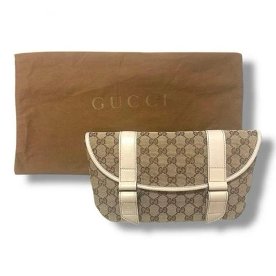 Near Mint GUCCI GG canvas body bag GG Canvas Waist Bag White Belt Bag - Image 1 of 4