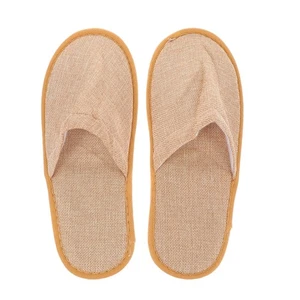 Zapatillas antideslizantes de lino de viaje para hombres y mujeres cómodas antideslizantes - Imagen 1 de 12