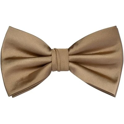 Pajarita preatada ajustable color liso Branduce para hombre fiesta boda bronceada Foto 1 de 4