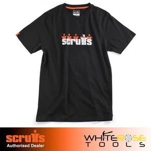 Scruffs Graphic T-Shirt Black Cotton 180gsm Work Tee Shirt Workwear - Picture 1 of 12
