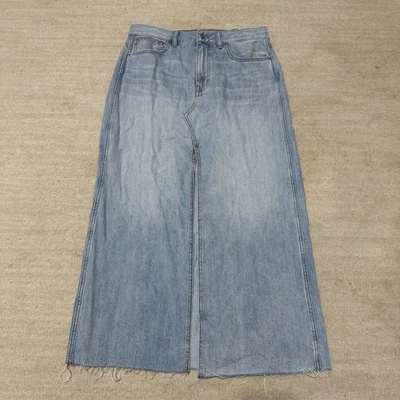 Madewell джинсовая юбка синий высокая талия спереди разрез макси длиной женщин 28 Western - Изображение 1 из 4