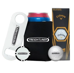 Kit de golf Freightliner Trucks - abrebotellas, enfriador de latas, pelotas de golf y marcador - Imagen 1 de 1