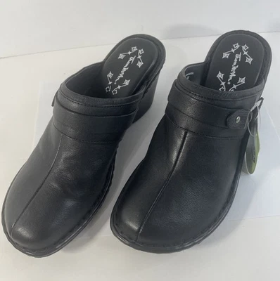 Thom McAn Davona Mujer Cuero Negro Deslizables Talla 8 M NUEVO Antiguo Stock Etiquetas Foto 1 de 4