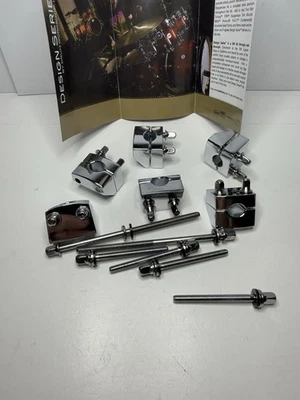 DW Tom Bracket Memory Lock x 6 - DWSMTM12CR Cromato con Aste Extra - Nuovo con Scatola - Immagine 1 di 4